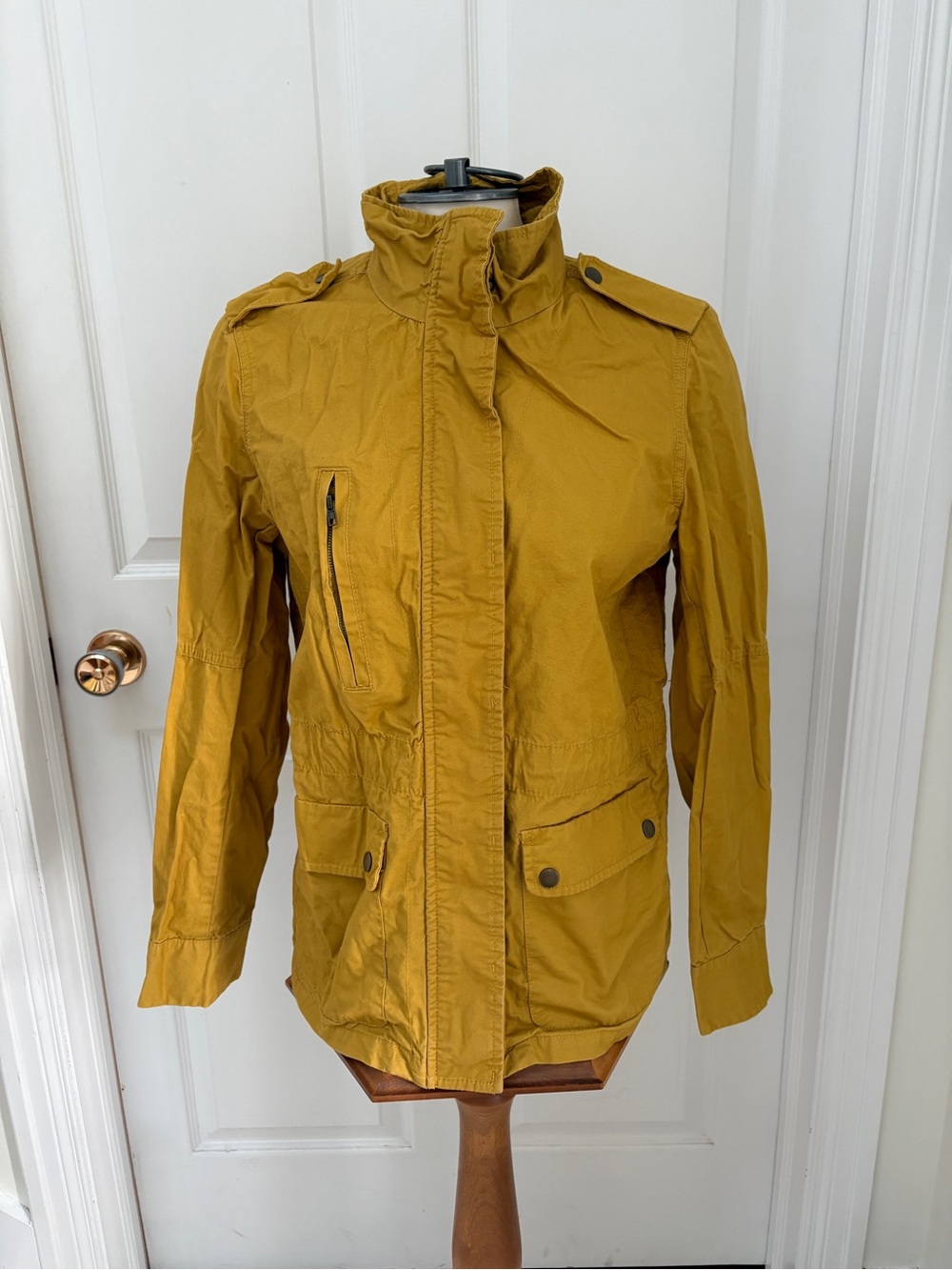 Love Tree Mustard Utility Jacket with Epaulets